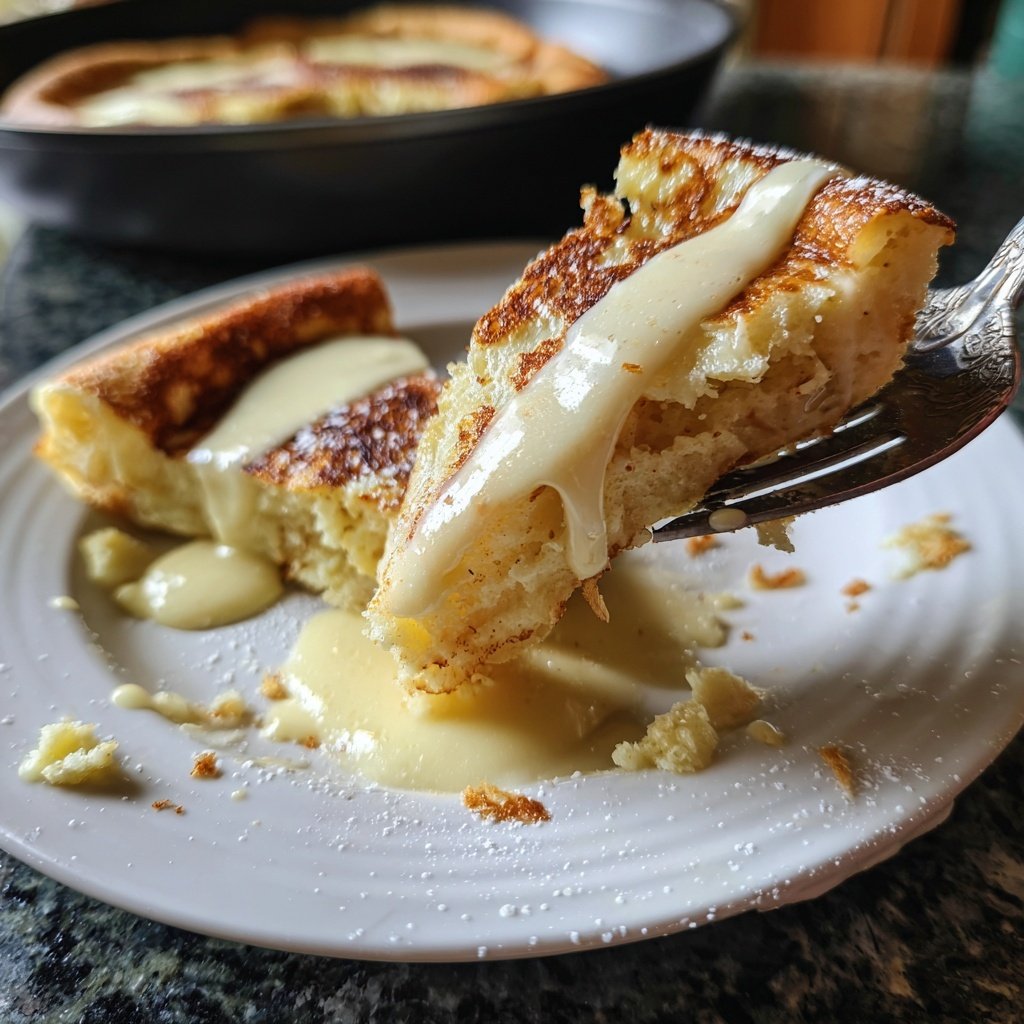 Pfannkuchen mit Vanillesauce