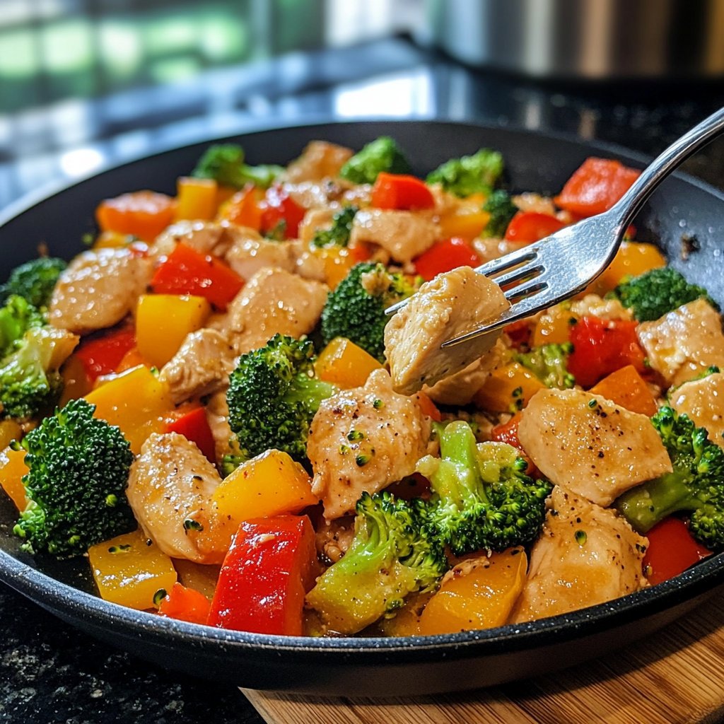 High Protein Hähnchenpfanne mit Gemüse