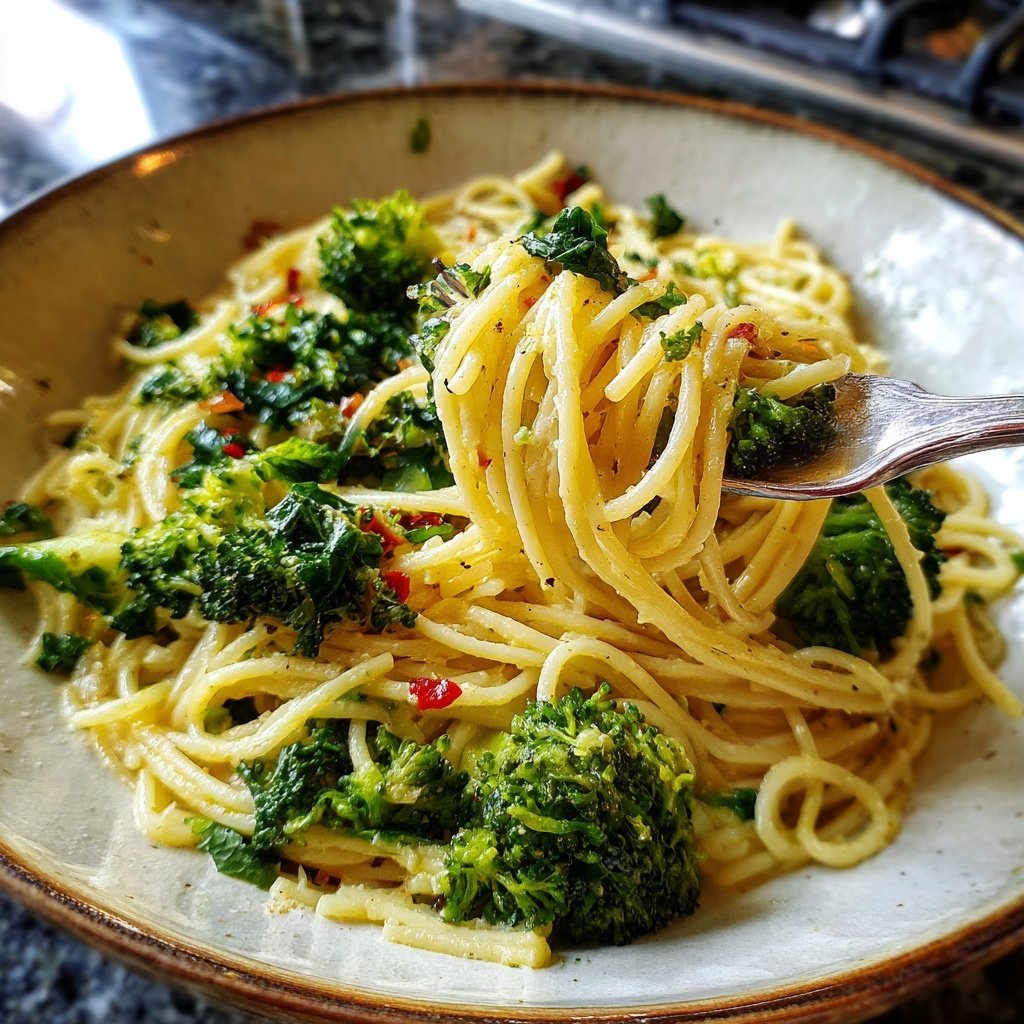 Spaghetti mit Brokkoli und Chili