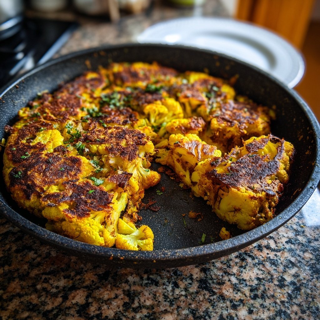 Blumenkohl Pfanne Mit Kurkuma