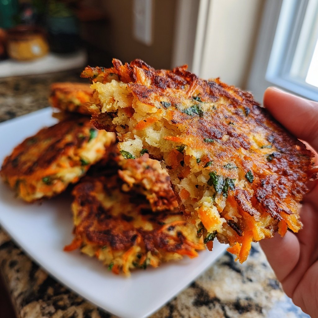 Karotten Puffer Aus Der Pfanne