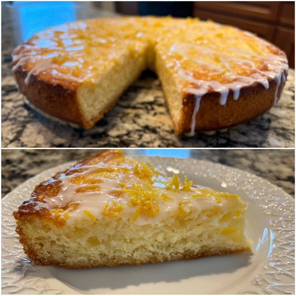 Käsekuchen mit Zitronenboden