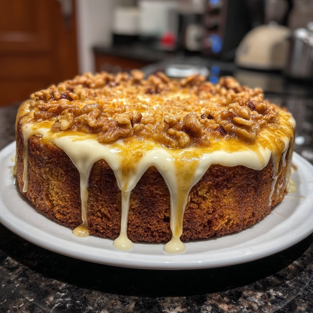 Karottenkuchen Mit Frischkäse Füllung