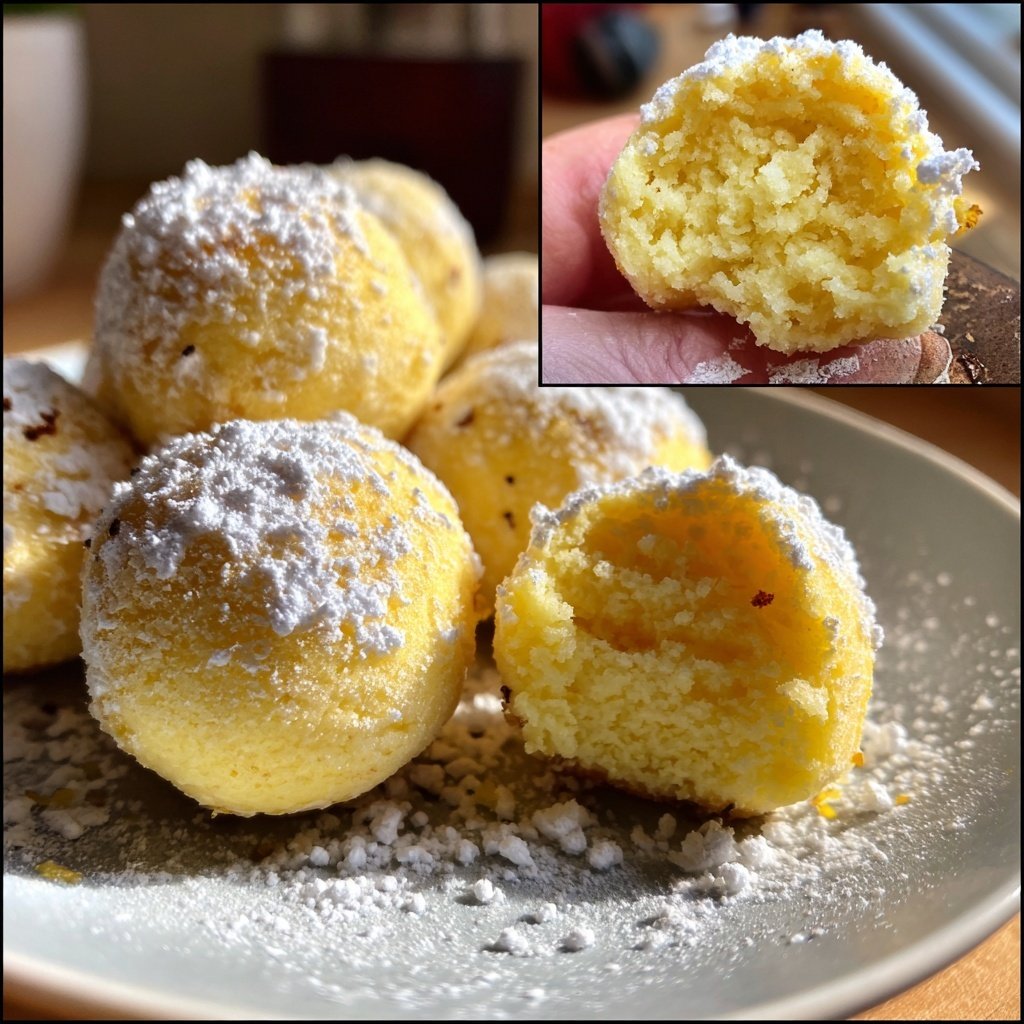 Quarkbällchen mit Zitronenschale