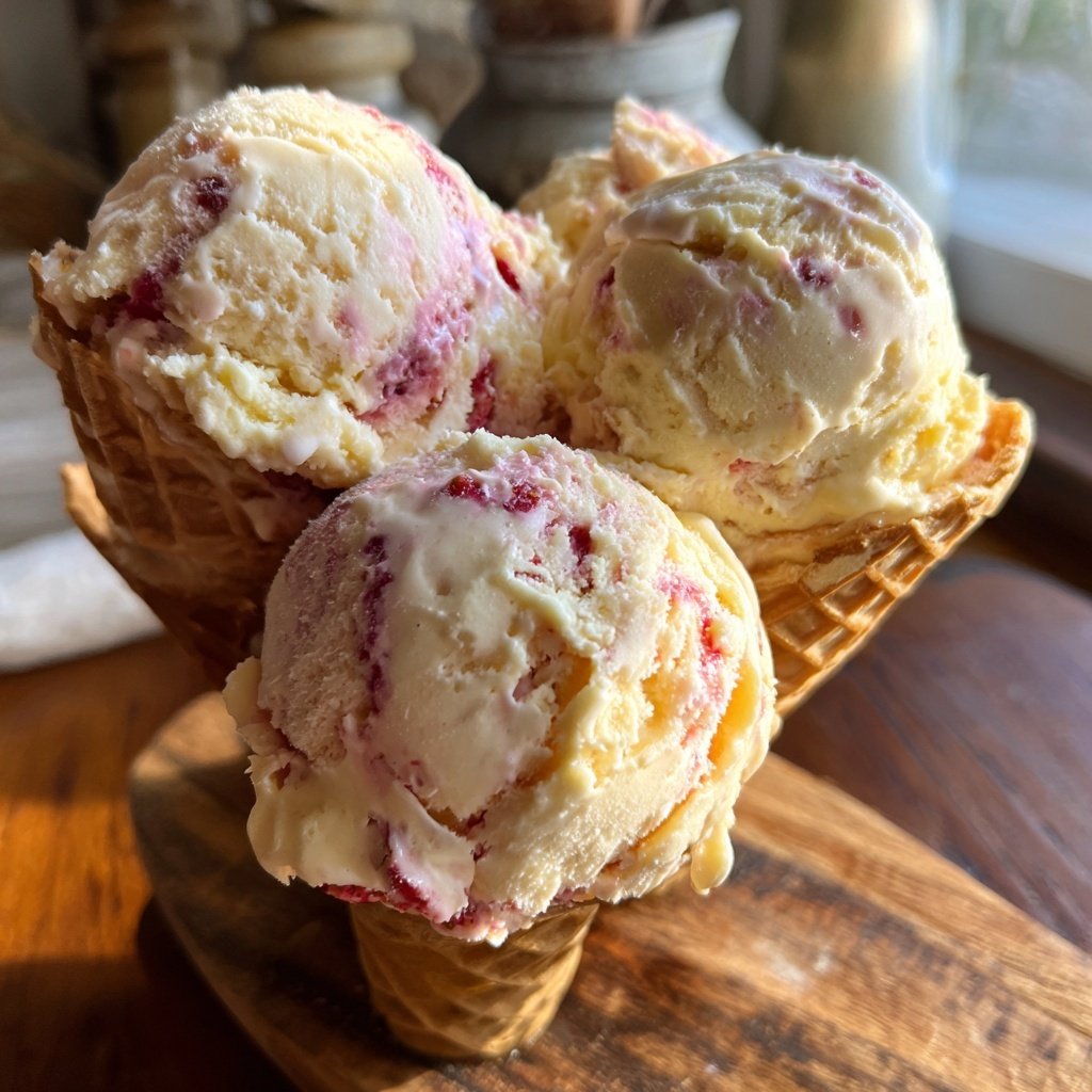 Vanille Erdbeer Eis Am Stiel