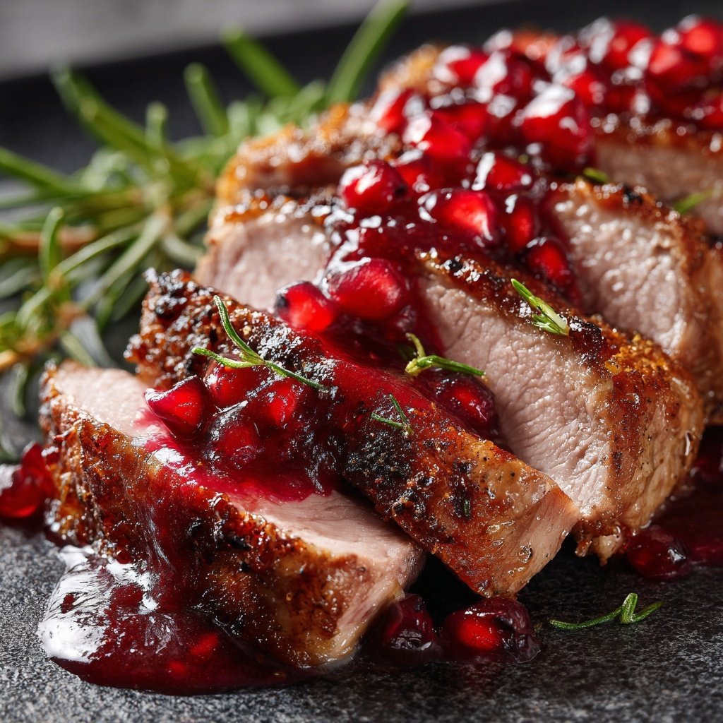 Entenbrust mit Granatapfeljus